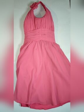 Mori Lee By Madeline Gardner Bright Pink Sleeveless Formal  Dress NWOT Size 9/10